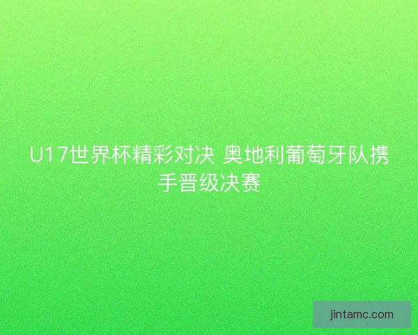 U17世界杯精彩对决 奥地利葡萄牙队携手晋级决赛